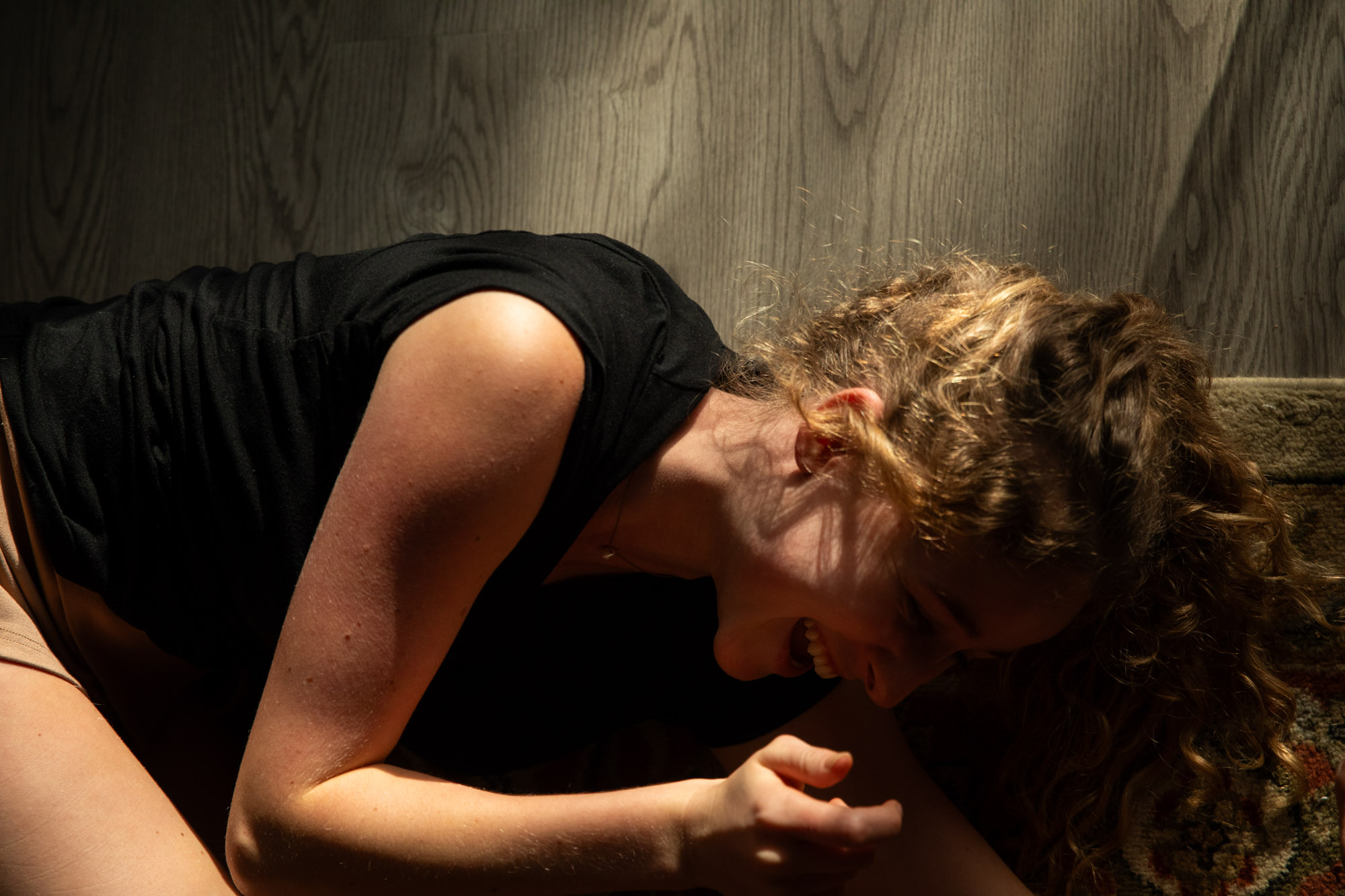 Lucia Smith on floor